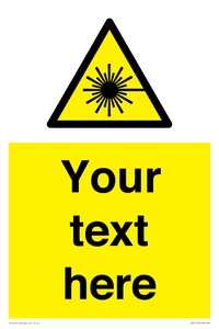 Custom Laser Hazard Sign